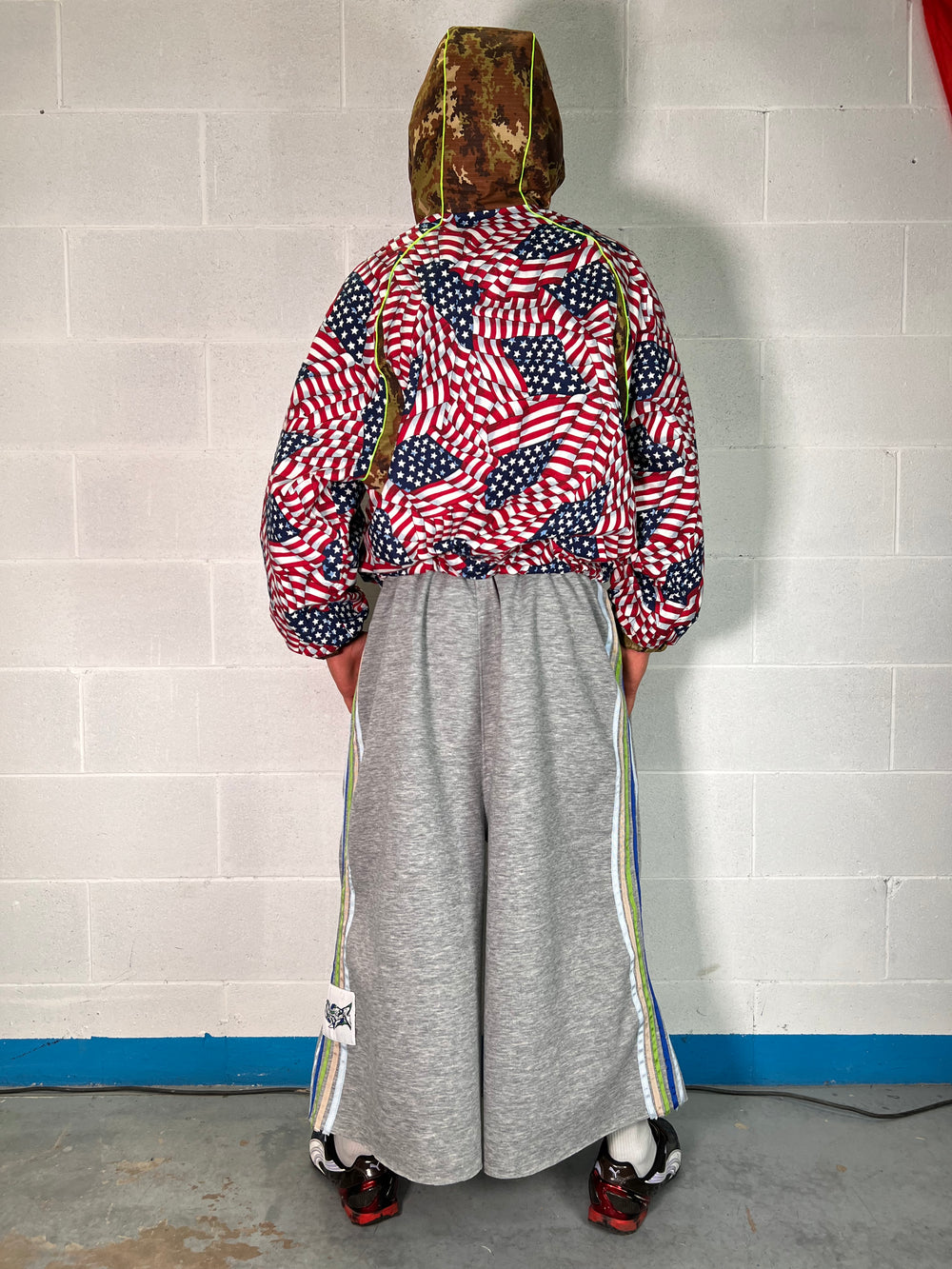 Streetwear reversible jacket, “American dream”